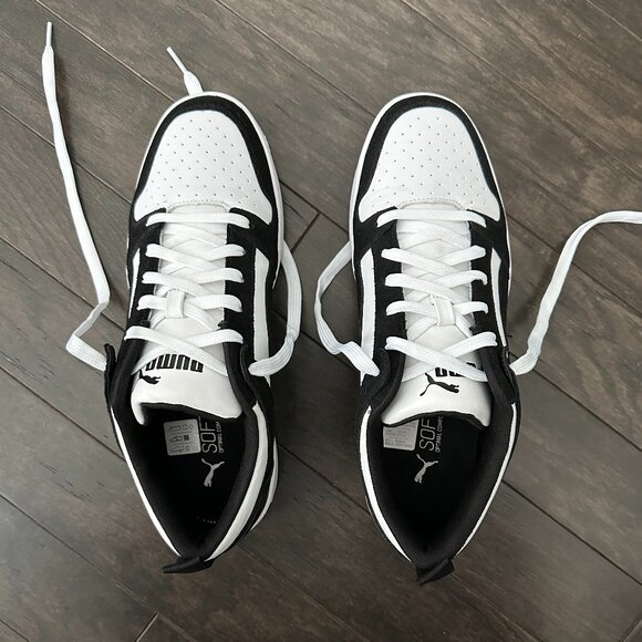 Puma Rebound V6 Low Black & White US Men's 10.5 Sneakers NWOT - Picture 9 of 12
